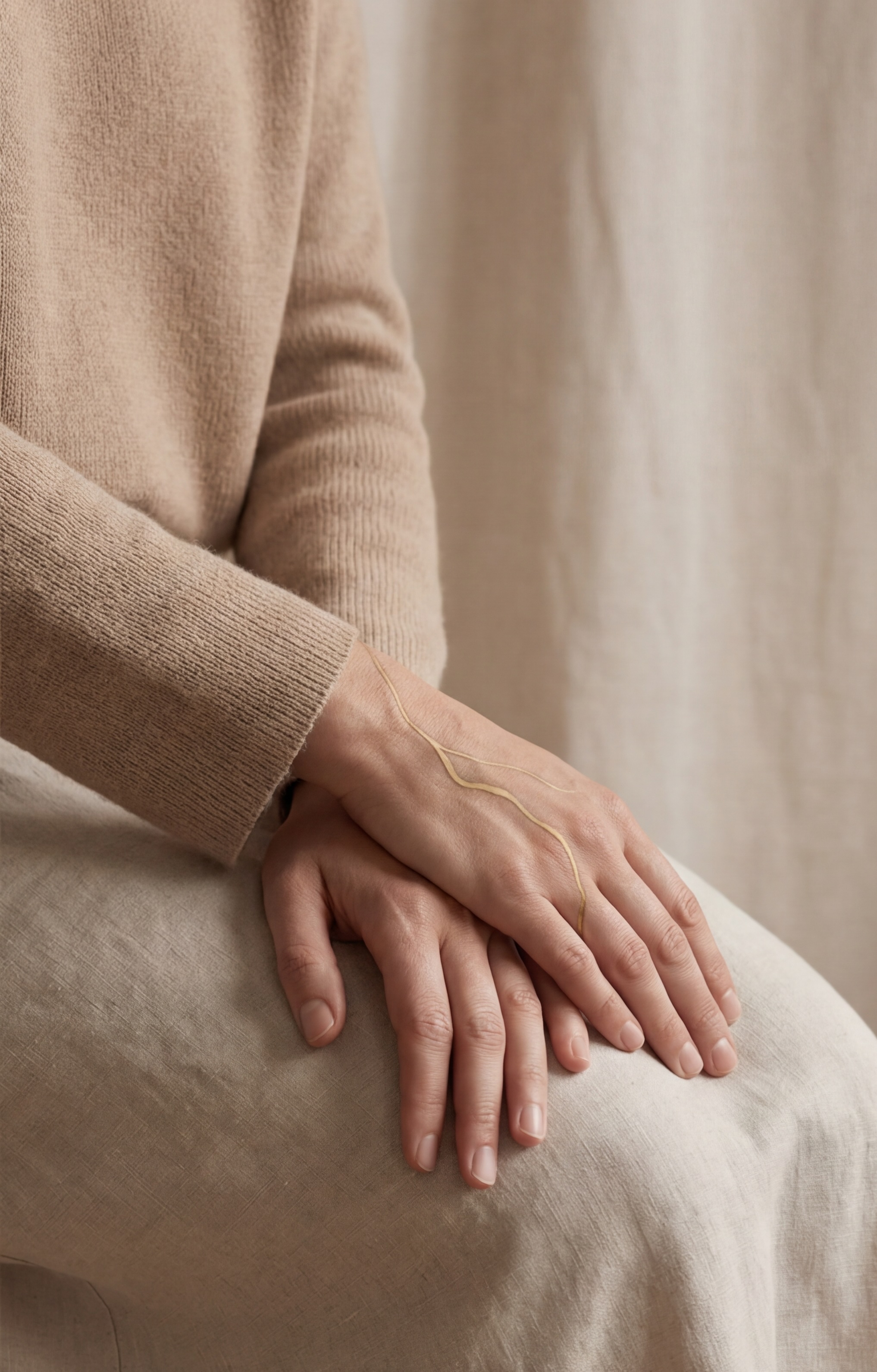 Hands prepared for surgery